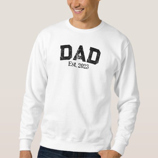 Pap Est. 2023 Gepersonaliseerd sweatshirt (Voorkant)
