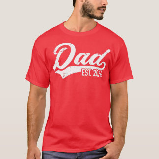 Pap est 2024 aankondiging van zwangerschap t-shirt