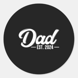 Pap Est 2024 Binnenkort Pap Zwangerschap Aankondig Ronde Sticker