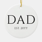 Pap Est Modern New Papa promoot pap Keramisch Ornament (Voorkant)