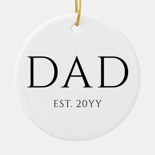 Pap Est Modern New Papa promoot pap Keramisch Ornament (Voorkant)