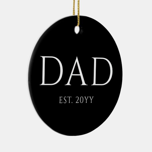 Pap Est Modern New Papa promoot pap Keramisch Ornament (Rechts)