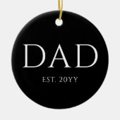 Pap Est Modern New Papa promoot pap Keramisch Ornament (Voorkant)