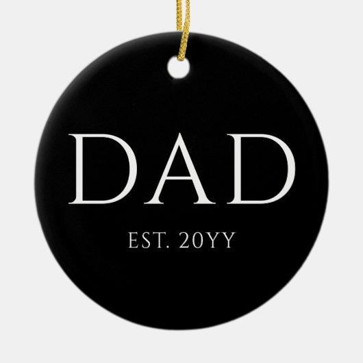 Pap Est Modern New Papa promoot pap Keramisch Ornament (Voorkant)