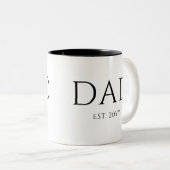 Pap Est Modern New Papa promoot pap Tweekleurige Koffiemok (Voorkant rechts)