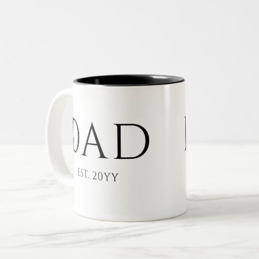 Pap Est Modern New Papa promoot pap Tweekleurige Koffiemok (Voorkant links)