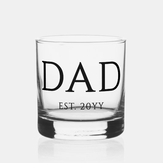 Pap Est Modern New Papa promoot pap Whisky Glas (Voorkant)