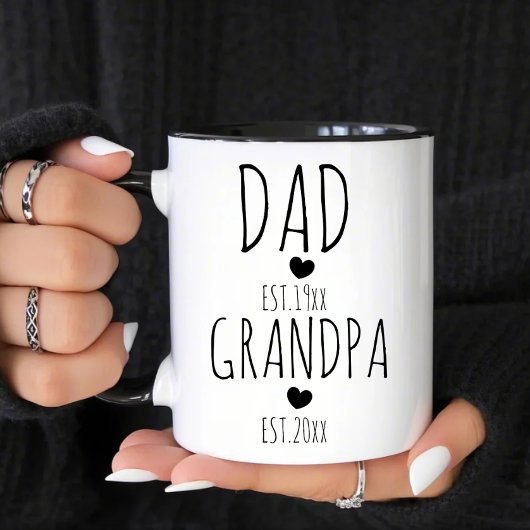 Pap Est New Grandpa Est Tweekleurige Koffiemok