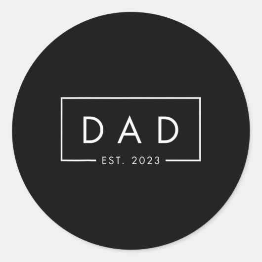 Pap Est Ronde Sticker (Voorkant)