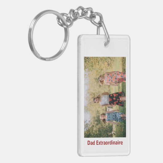 Pap Extraordinaire Beste pap op vaderdag Foto Sleutelhanger (Voorkant Links)