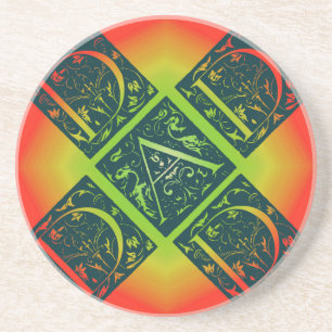 Pap Fancy Sinaasappel en Geel Onderzetter