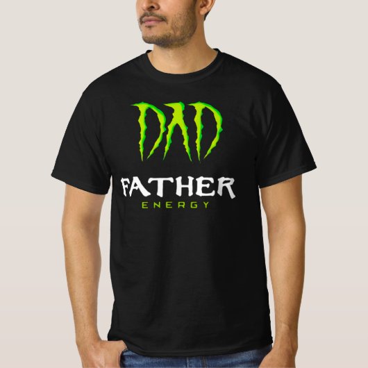 Pap Father Energy Monster Happy Father's Day Tshir T-shirt (Voorkant)