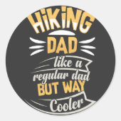 Pap Fathers Day Hiking Ronde Sticker (Voorkant)