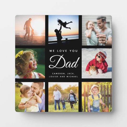 Pap Fathers Day Modern Instagram Familie Foto Fotoplaat (Voorkant)