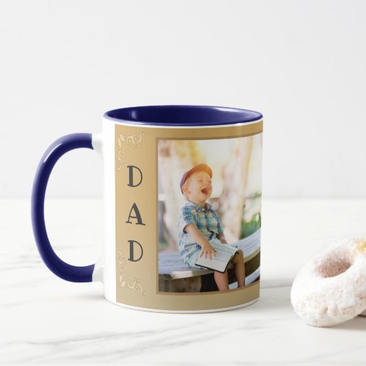 Pap Fathers Day of Birthday Text Photo Template Mok (Met donut)