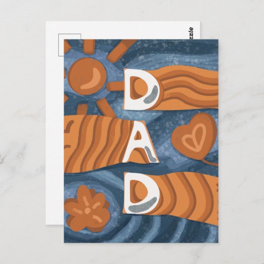 Pap - Fijne vaderdag Briefkaart (Voorkant / Achterkant)