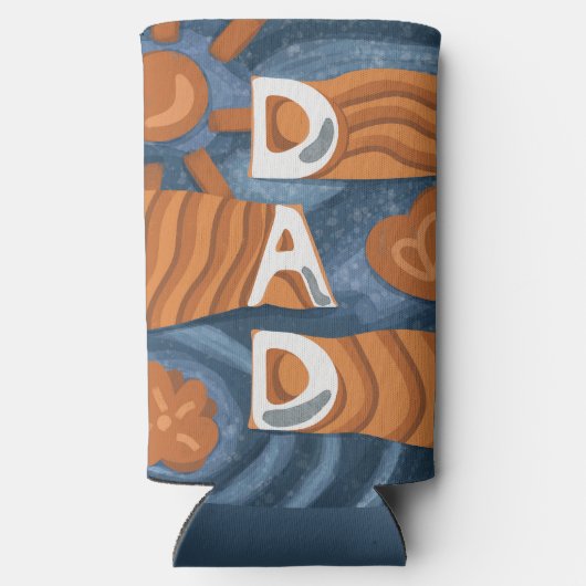 Pap - Fijne vaderdag Seltzer Blikjeskoeler (Achterkant)