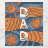 Pap - Fijne vaderdag Wijn Etiket (Enkel label)