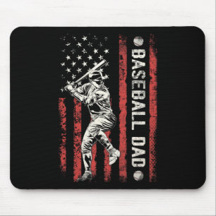 Pap Flag Gifts Pap Mannen Honkbal Vaders Dag Muismat