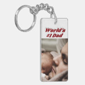 Pap Foto burgundy Sleutelhanger (Voorkant Links)