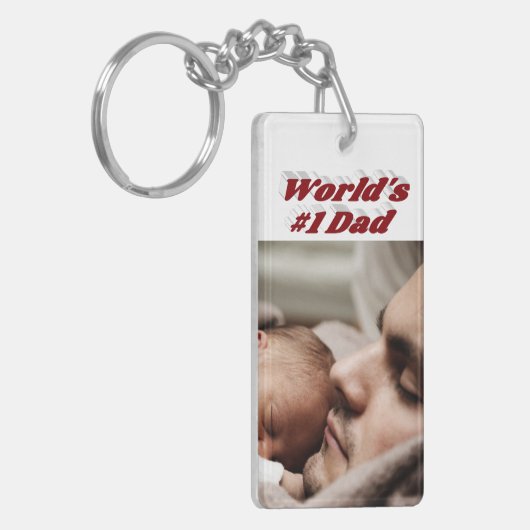 Pap Foto burgundy Sleutelhanger (Voorkant Links)