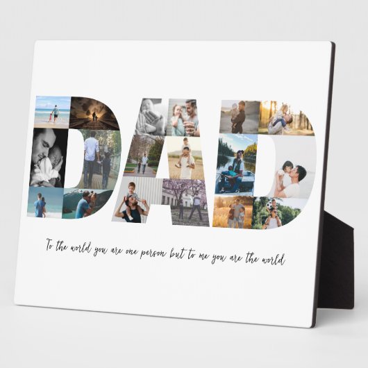 Pap Foto Collage 18 Afbeeldingen Fotoplaat (Zijkant)