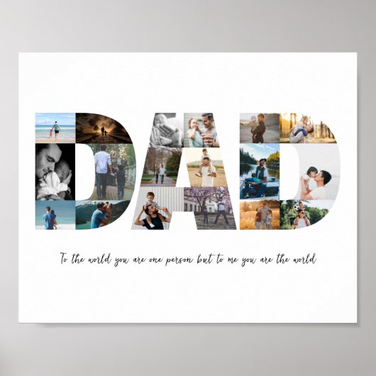 Pap Foto Collage 18 Afbeeldingen Poster (Voorkant)