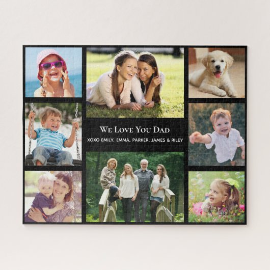 Pap Foto Collage Black Legpuzzel (Horizontaal)