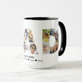 Pap Foto Collage Cutout Vaderdag Verjaardag Mok (Voorkant rechts)