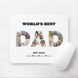 Pap Foto Collage Cutout Vaderdag Verjaardag Muismat