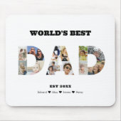 Pap Foto Collage Cutout Vaderdag Verjaardag Muismat (Voorkant)