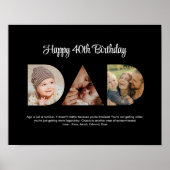 Pap Foto Collage Cutout Vaderdag Verjaardag Poster (Voorkant)