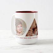 Pap Foto Collage Cutout Vaderdag Verjaardag Tweekleurige Koffiemok (Voorkant links)