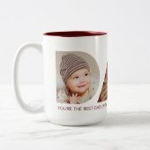 Pap Foto Collage Cutout Vaderdag Verjaardag Tweekleurige Koffiemok (Links)