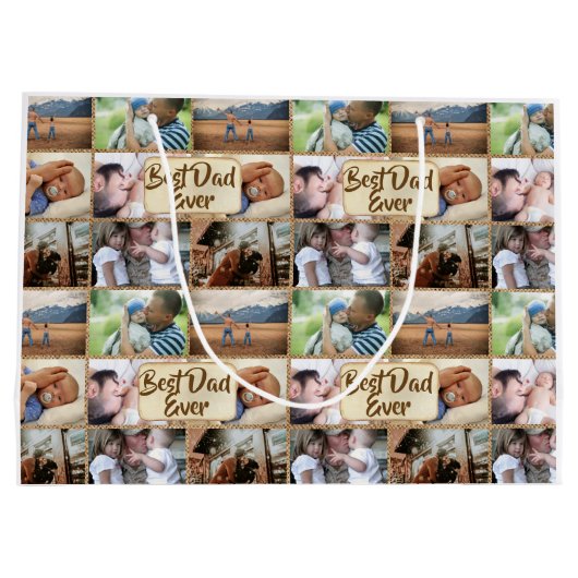 Pap foto collage DIY afbeelding 6 pic collage Groot Cadeauzakje (Achterkant)