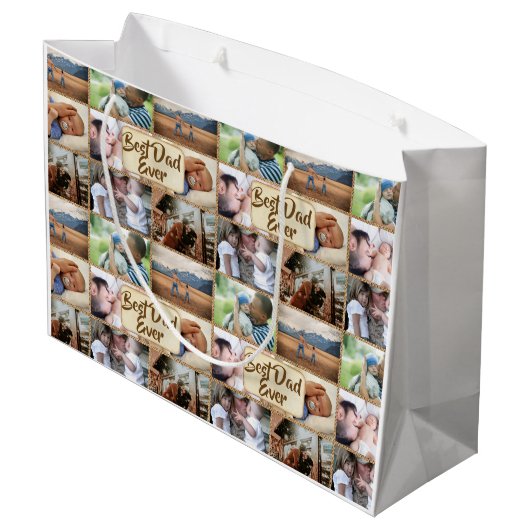 Pap foto collage DIY afbeelding 6 pic collage Groot Cadeauzakje (Achterkant Gekanteld)