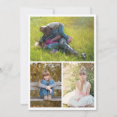 Pap Foto Collage Drie Afbeeldingen Vaderdag Kaart (Voorkant)