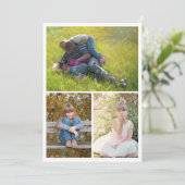 Pap Foto Collage Drie Afbeeldingen Vaderdag Kaart (Staand voorkant)