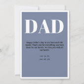 Pap Foto Collage Drie Afbeeldingen Vaderdag Kaart (Achterkant)