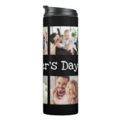 Pap Foto Collage Fathers Day in Black and White Thermosbeker (Geroteerd rechts)