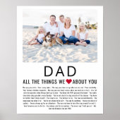Pap Foto Dingen waar we van houden, Vaderdag Poster (Voorkant)