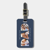 Pap foto moderne typografie bagagelabel (Voorkant verticaal)