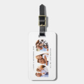 Pap foto moderne typografische kindercadeau bagagelabel (Voorkant verticaal)