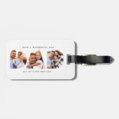 Pap foto moderne typografische kindercadeau bagagelabel (Achterkant horizontaal)