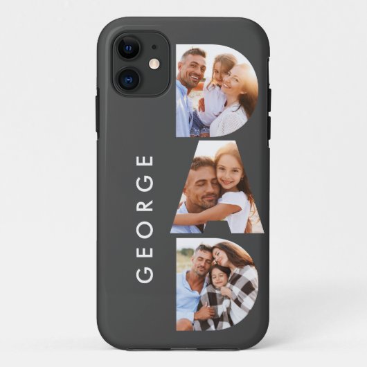 Pap foto moderne typografische kindercadeau Case-Mate iPhone case (Achterkant)