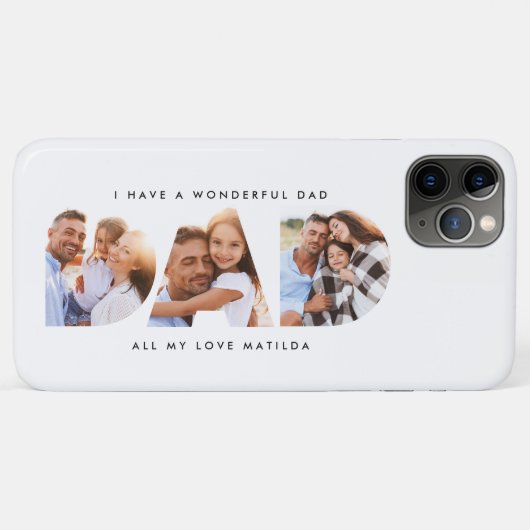 Pap foto moderne typografische kindercadeau Case-Mate iPhone case (Achterkant (horizontaal))