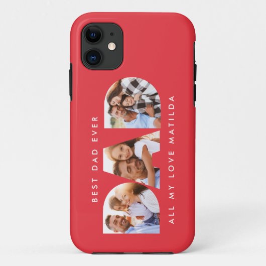 Pap foto moderne typografische kindercadeau Case-Mate iPhone case (Achterkant)