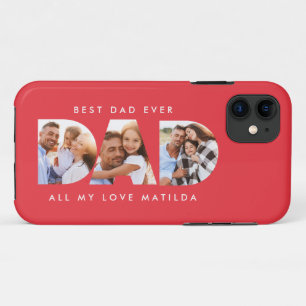 Pap foto moderne typografische kindercadeau Case-Mate iPhone case