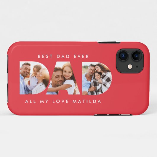 Pap foto moderne typografische kindercadeau Case-Mate iPhone case (Achterkant (horizontaal))