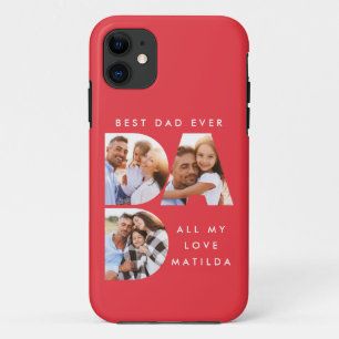 Pap foto moderne typografische kindercadeau Case-Mate iPhone case